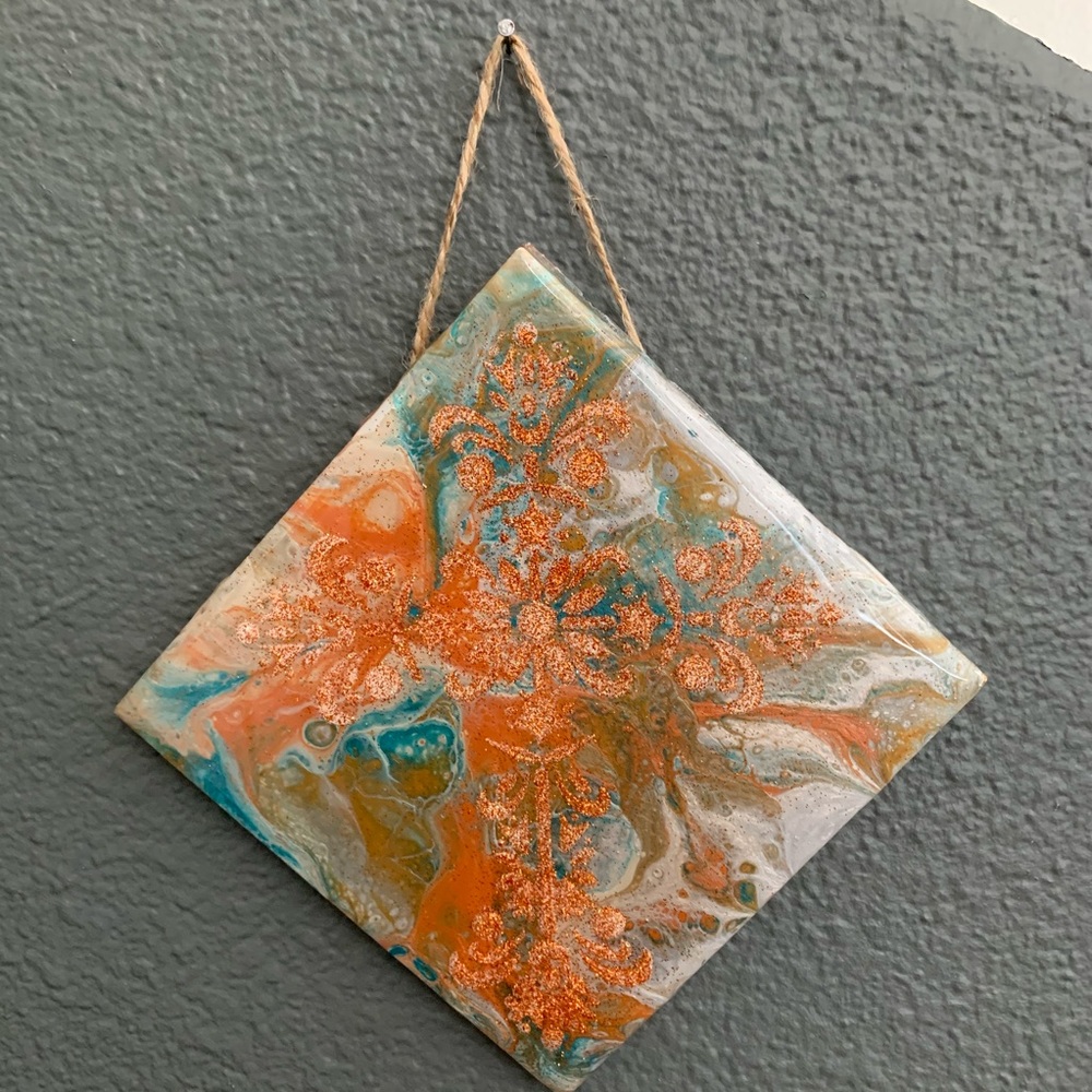 Sparkle Cross on Acrylic Paint Home Decor